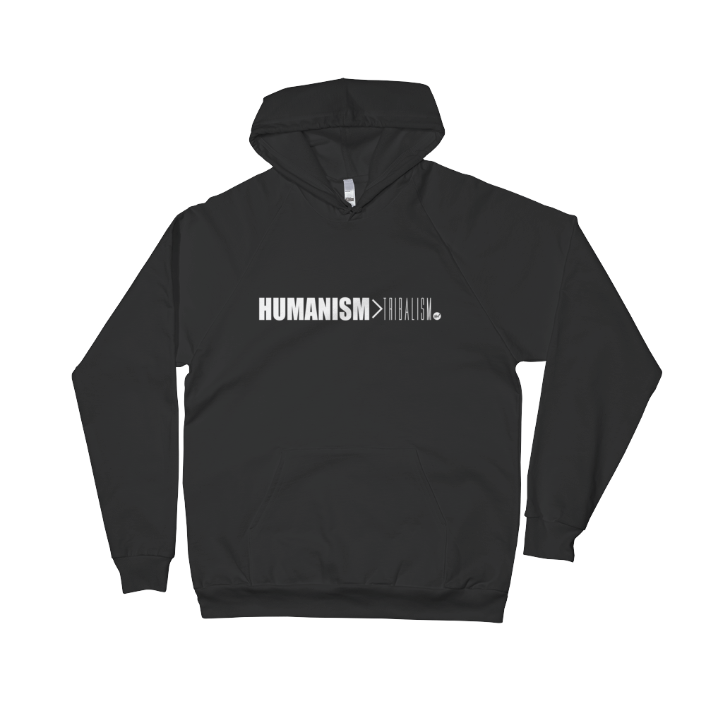Humanism > Tribalism Unisex Fleece Hoodie